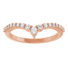 Diamond V Ring in Rose Gold