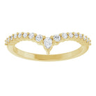 Diamond V Ring in Yellow Gold