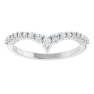 Diamond V Ring in White Gold