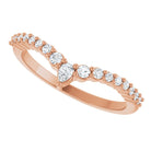 Diamond V Ring in Rose Gold