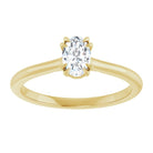 14K Yellow 6x4 mm Oval Solitaire Engagement Ring Mounting