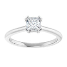 14K White 4.5 mm Square Solitaire Engagement Ring Mounting