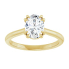 14K Yellow 8x6 mm Oval Solitaire Engagement Ring Mounting