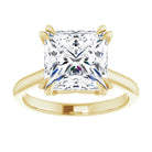 14K Yellow 9 mm Square Solitaire Engagement Ring Mounting