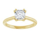 14K Yellow 5.5 mm Square Solitaire Engagement Ring Mounting