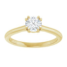 14K Yellow 5.2 mm Round Solitaire Engagement Ring Mounting