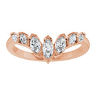 Marquise Diamond Contour Band in Rose Gold