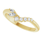 Diamond Wave Ring in Yellow Gold