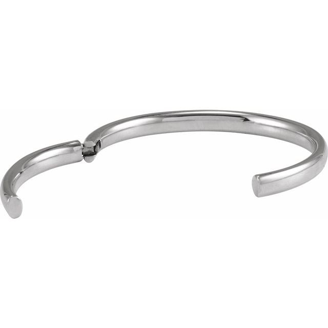 Sterling Silver 6 mm Hinged Cuff 7" Bracelet