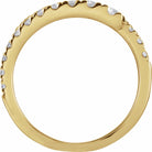 Side View of a Diamond Bypass Ring in Yellow Gold