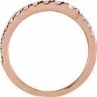 Side View of a Diamond Bypass Ring in Rose Gold