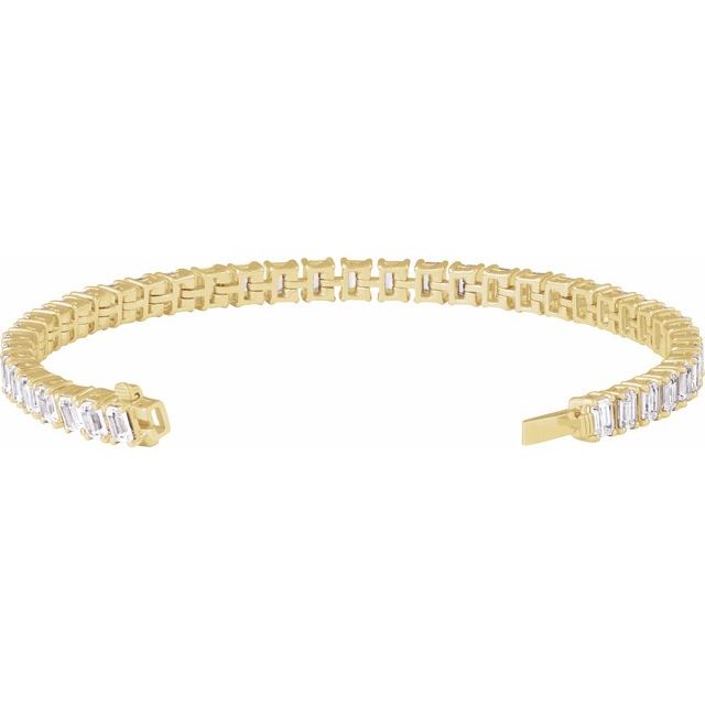 14K Rose 10 1/2 CTW Lab-Grown Diamond Line 7" Bracelet