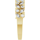 Side View of a the Garland Diamond Band in Yellow Gold