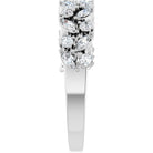 Side View of a the Garland Diamond Band in White Gold