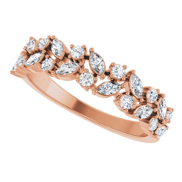 Garland Diamond Band in Ring Rose Gold