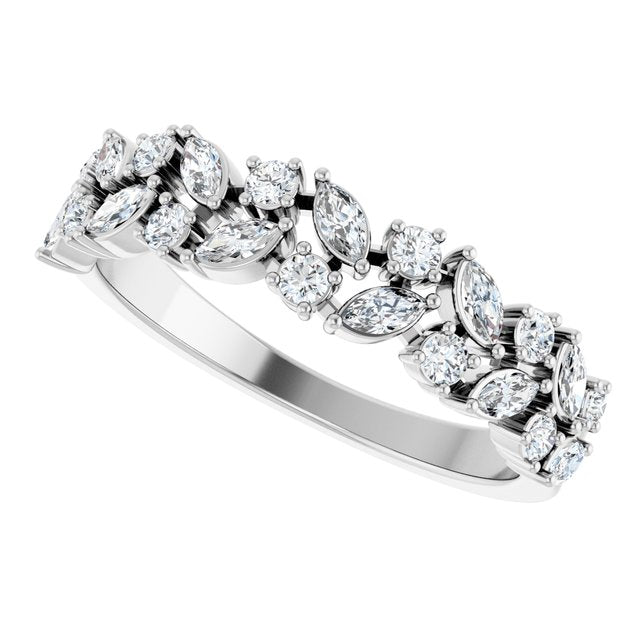 Garland Diamond Band in Ring White Gold