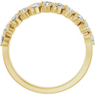 Side View of a the Garland Diamond Band in Yellow Gold