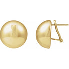 14K Yellow 18 mm Domed Earrings