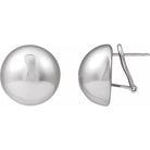 Sterling Silver 18 mm Domed Earrings