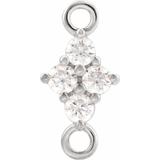 14K Rose Petite Pav√©‚Ñ¢ 1/6 CTW Natural Diamond Cluster Link