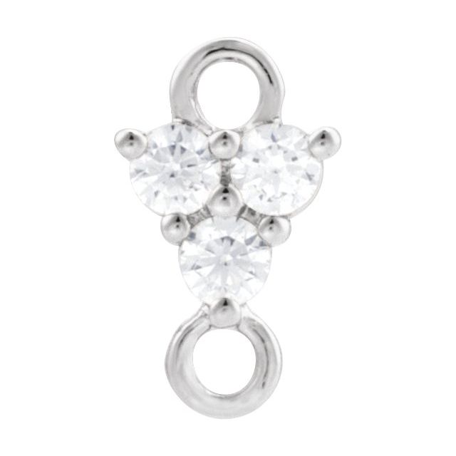 14K Rose Petite Pav√©‚Ñ¢ 1/10 CTW Natural Diamond Cluster Link