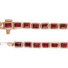 14K Rose Lab-Grown Ruby Line 7" Bracelet 