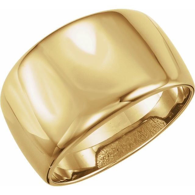 14K yellow gold Cigar Band Ring