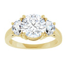 14K Yellow 8 mm Round Engagement Ring Mounting