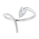 White Gold Pear Shaped Diamond Ring