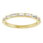 14K yellow gold Diamond Baguette Wedding Band