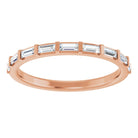 14K rose gold Diamond Baguette Wedding Band