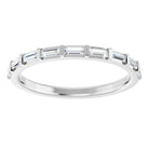 14K white gold Diamond Baguette Wedding Band