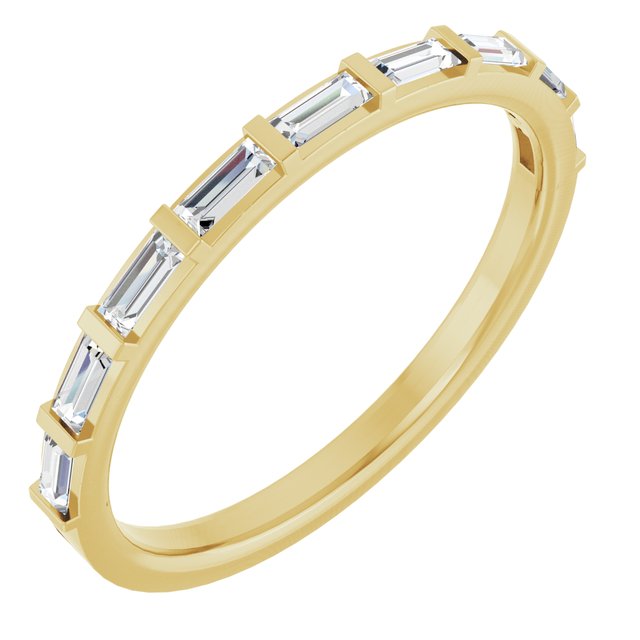 Yellow Gold Baguette Diamond Band