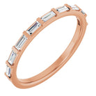 Rose Gold Baguette Diamond Band