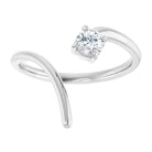 White Gold Round Shaped Negative Space Diamond Ring