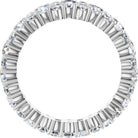 White Gold Cobble Stone Diamond Eternity Band Side View