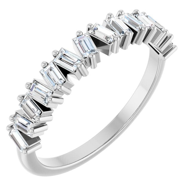 White Gold Baguette Diamond Band