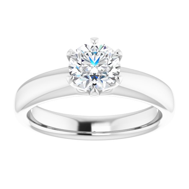 14K white gold 3/4 CT Round Diamond Egagement Ring Setting