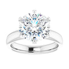 14K white gold 4 CT Round Diamond Egagement Ring Setting