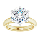 14K yellow/white gold 4 CT Round Diamond Egagement Ring Setting