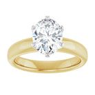 14K yellow/white gold 1 1/2 CT Oval Diamond Egagement Ring Setting