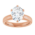 14K rose gold 2 CT Oval Diamond Egagement Ring Setting