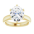 14K yellow gold 5 CT Oval Diamond Egagement Ring Setting