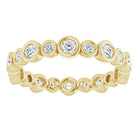 14K yellow gold 1/2 CT Round Bezel-set Diamond Eternity Band  