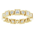 14K yellow gold 3/4 CT Square Bezel-set Diamond Eternity Band  