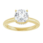 14K yellow gold 2 CT Cushion Diamond Halo-Style Engagement Ring   