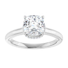 14K white gold 2 CT Cushion Diamond Halo-Style Engagement Ring   