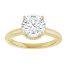 14K yellow gold 2 CT Round Diamond Halo-Style Engagement Ring   