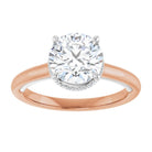 14K rose/white gold 2 CT Round Diamond Halo-Style Engagement Ring   