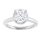 14K white gold 2 CT Round Diamond Halo-Style Engagement Ring   